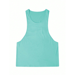 Camiseta sin mangas con músculos para hombre, Camiseta deportiva informal personalizada para gimnasio, camiseta sin mangas de algodón y poliéster, camisetas sin mangas holgadas cortadas de gran tamaño - Product Image 4