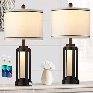 โคมไฟตั้งโต๊ะไร้สายแบบชาร์จไฟได้สำหรับห้องนอน ดีไซน์ทันสมัย สีขาว พร้อมสวิตช์แบบซิป ปรับความสว่างได้ - Product Image 2