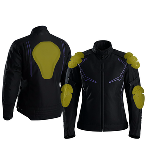 OEM servicio personalizado chaqueta de moto cuello alto cremallera frontal ropa de seguridad de manga larga chaquetas de poliéster de la motocicleta - Product Image 6