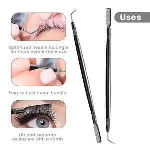 Outil de lifting des extensions de cils noir, logo personnalisé, outils de lifting des extensions de cils avec rainures, point par Bahasa Pro - Product Image 5