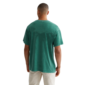 Venta al por mayor personalizado hombres Jersey 100% algodón camiseta cuello redondo manga corta transpirable liso teñido hombres camisetas OEM - Product Image 2