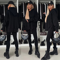 PASUXI 2026 Nouvelle Collection Ensemble Deux Pièces Automne Hiver, Survêtement Jogging Oversize avec Pantalon et Sweat à Capuche Vierge pour Femme