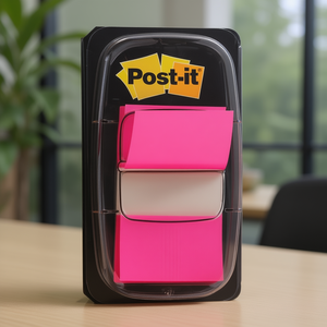 Bandelettes adhésives Post-it roses, 50 feuilles, index standard, 43,2 x 25,4 mm (L x H) pour usage bureautique - Product Image 3