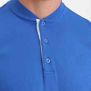 เสื้อยืดโปโลปักลายคอจีนสำหรับผู้ชายเสื้อโปโลสีพื้นแบบปักลายโลโก้ซิลิโคนยางสำหรับใส่เล่นกีฬาดีไซน์ใหม่ - Product Image 2