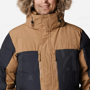 Stylish 100% Polyester Winter Puffer Jacket Breathable Canvas Waterproof Eco-Friendly High Street Style Custom Private Label - Product Image 6
