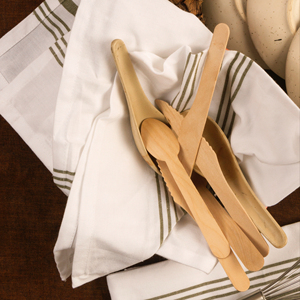 100% Cotton Bistro Napkin Quick-Dry Sustainable Olive Green Woven for Home Use - Product Image 1