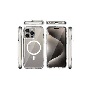 Coque en silicone transparente compatible MagSafe Netzy pour iPhone 15 Pro Max – Protection magnétique ultra-fine et transparente Ins 8 - Product Image 2