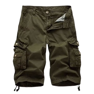 Pantalones Cortos Cargo Casuales Deportivos de Lona para Hombre, Talla Grande, Estilo Urbano, Ecológicos, con Múltiples Bolsillos, Cintura Elástica, Impermeables, Novedad de Verano - Product Image 1