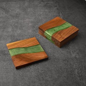 Wood Epoxy <b>Table</b> <b>Coaster</b> Durable and Stylish Mats & Pads for <b>Table</b> Protection Functions Tableware Decorative Design <b>Coaster</b> - Product Image 5