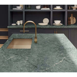 Composición de losa grande de cristal de cuarzo moderno, duradero e impermeable Emerald - Product Image 4