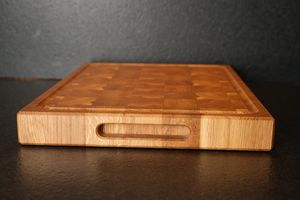 La mejor tabla de cortar rectangular de madera con mango 12mm de espesor Durable Apto para lavavajillas - Product Image 2
