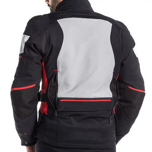 Veste de moto pour homme à manches longues, protection intégrale, coupe-vent, toutes saisons, style racing, color-block - Product Image 2