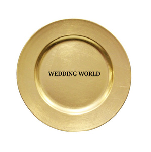 Assiette de présentation ronde en or, nouvelle assiette de service classique, élégante, faite à la main, nouvelle assiette à chocolat en métal - Product Image 5