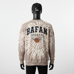 เสื้อสเวตเชิ้ตผู้ชายผ้าฝ้ายเฟรนช์เทอร์รี่ 300 GSM ล้างสีแบบซันวอช  รับสกรีนโลโก้ ล้างสีแบบแอซิดวอช เสื้อสเวตเชิ้ตพื้นฐานสำหรับผู้ชาย - Product Image 2