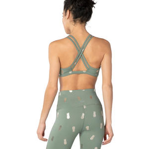 Sujetador deportivo calado en la espalda de alto impacto para Fitness, sujetador de gimnasio de alto soporte para mujer, Sujetador deportivo en relieve con cuello en U - Product Image 4