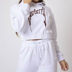 Conjunto Deportivo de Dos Piezas para Mujer, Sudadera con Capucha de Felpa y Pantalones Cortos, 100% Algodón, Color Sólido, para Gimnasio, Ejercicio, Invierno - Product Image 5