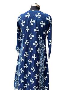 Kurti indigo élégant pour femmes, robe en coton imprimée de créateur, Kurti pour les fêtes, tenue décontractée quotidienne, tunique tendance - Product Image 6