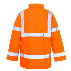 เสื้อโค้ทกันน้ำเสื้อแจ็กเก็ตกันน้ำสะท้อนแสงสีส้ม - Product Image 2