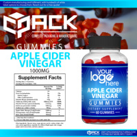Produit d'origine américaine Gommes de supplément alimentaire au vinaigre de cidre de pomme avec étiquette personnalisée de la plus haute qualité pour achat en gros
