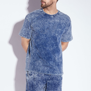 T-shirts surdimensionnés lavés à l'acide avec logo personnalisé de qualité supérieure T-shirt à séchage rapide 100% coton pour homme T-shirts à col rond - Product Image 5