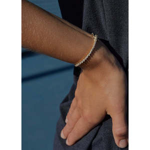 Pulsera de tenis Petite Rachel con tres diamantes, accesorio de joyería de moda - Product Image 6