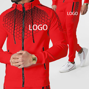 Wholesale Custom Embroidery Logo <b>Mens</b> Two Piece <b>Track</b> Set Color Block Tracksuit <b>Men</b> <b>Jacket</b> Suit Slim Fit Polyester Jogging Suit - Product Image 2