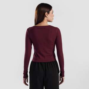 Maroon Rush Fit <b>Top</b> for Fitness High-Performance Apparel - Product Image 2