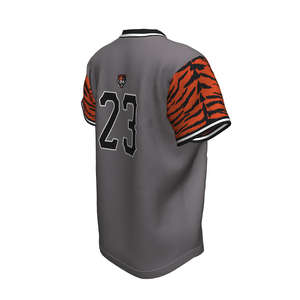 Maillot à col en V en polyester 100% personnalisé pour hommes grande taille nouveau style de vêtements de sport respirants vêtements de baseball et softball à transfert de chaleur - Product Image 2