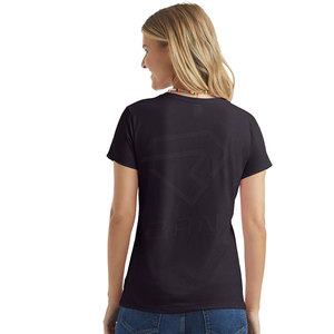 T-shirt à col en coton respirant solide au design personnalisé pour femmes de haute qualité à séchage rapide taux de gros été à manches courtes en plein air - Product Image 3