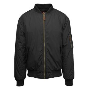 Chaquetas de bombardero con cuello levantado personalizables para hombre, cortavientos de satén con bordado de chenilla, diseño de logotipo tejido, Invierno OEM/ODM - Product Image 1