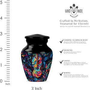 Urna para Cenizas Humanas, Combo de 1 Urna Grande con Bolsa de Terciopelo y 1 Pequeña - Product Image 3