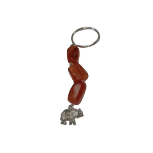 Porte-clés en cristal de haute qualité, cube d'éléphant en cornaline rouge, porte-clés en pierre naturelle, cadeaux pour femmes, vente en gros - Product Image 1