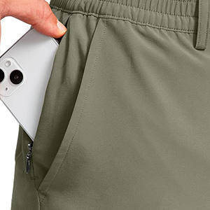 Pantalones cortos deportivos transpirables de secado rápido para hombre con logotipo personalizado, pantalones cortos de gimnasio, pantalones cortos de entrenamiento con cordón para hombre - Product Image 2