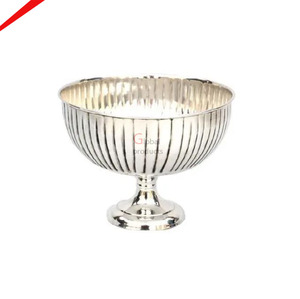 Bol à chocolat plaqué nickel de style classique forme ronde bol doux de concepteur fait main - Product Image 1