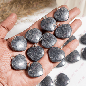 Wedding and Party Wear Best Quality Beautiful Design Crystal Gemstone Hematite <b>Heart</b> Shape Pendants at Bulk Purchase - Product Image 2