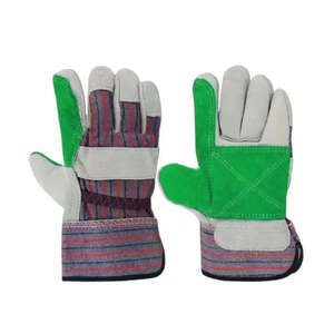 Guantes de Trabajo de Cuero Vacuno Resistentes para Hombre, Guantes de Seguridad Industriales para la Construcción con Función Antideslizante - Product Image 4