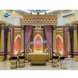 Décor de scène de cérémonie de réception de mariage sud Événement de mariage arabe Fiber Scène intérieure Cérémonie de réception de mariage sud Royaume-Uni - Product Image 1