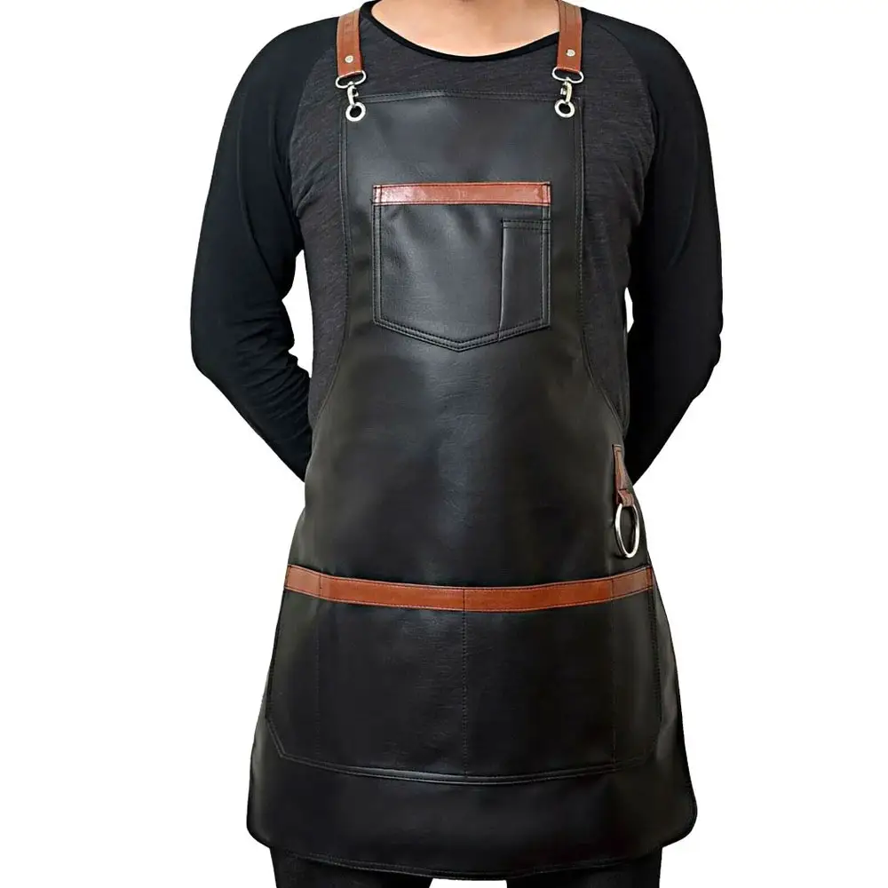 Wholesale Custom Made Genuine Leather Welding Aprons New Custom Design Safety Clothing Heavy Duty Leather Welding Apron