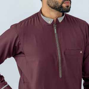 La mejor calidad Qatar Dubai Thobes para hombres con costura Elegante ropa islámica musulmana Thobe Jubba Kaftan Abaya para hombres - Product Image 6