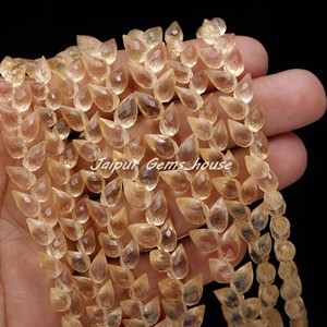 ลูกปัด Briolette ทรงหยดน้ำตาประดับอัญมณีสีเหลืองซิทรินเกรด AAA - Product Image 3