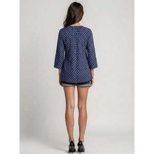 Blusa de Popelina con Botones y Estampado Floral para Mujer, Estilo Vintage, Corte Holgado, Cuello con Volantes, Tallas XS-XL, Temporada Otoño - Product Image 4