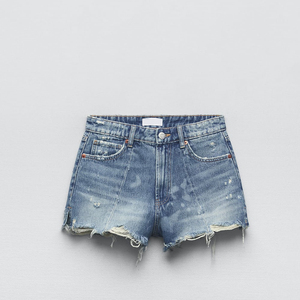 Usine pas cher prix femmes Shorts confortable taille basse femmes Denim Jeans Shorts travail personnalisé pour les filles fabriqué au Pakistan - Product Image 6