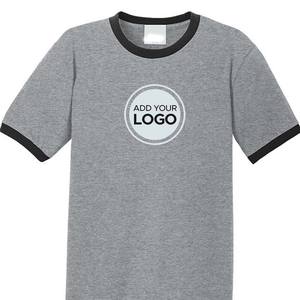 เสื้อยืดคอกลมแขนสั้นพอดีตัวสำหรับผู้ชายเสื้อยืดริงเกอร์คอกลมแขนสั้นพอดีตัวโลโก้ตามสั่ง - Product Image 5