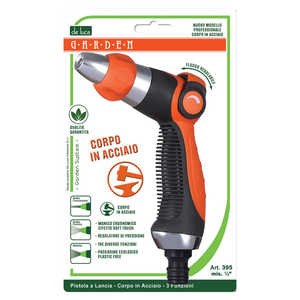 Pistola de Agua Ajustable de Latón con 3 Funciones, Cuerpo de Acero, Accionada por Agua - Product Image 1