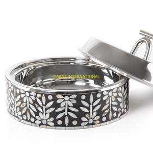 Marmite de luxe en acier inoxydable doré avec couvercle en forme de dôme Plat de service élégant pour hôtel, restaurant et service de banquet - Product Image 6