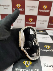 Reloj de Diamantes de Lujo Personalizado, Reloj Mecánico de Acero Inoxidable con Incrustaciones de Diamantes VVS Moissanite, Estilo Hip Hop - Product Image 4