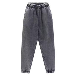 Latest <b>Vintage</b> Black Women Acid Wash Joggers Streetwear Hip Hop Casual Girl Pants Wholesale Custom Logo Women <b>Trousers</b> - Product Image 1