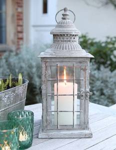 Lanterne en métal aluminium Bougeoir rustique Lanterne suspendue décorative de style vintage pour la décoration intérieure Patio extérieur Table de jardin - Product Image 3