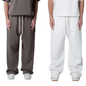 French Terry Oversized Washed Straight <b>Men's</b> Pants Heavyweight Cotton High Quality Streetwear <b>Men</b> Acid Wash <b>Trousers</b> - Product Image 4