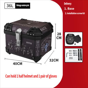 Top Case Moto 36L en PP Haute Résistance avec Système de Fixation Rapide, Coffre Arrière Étanche pour Commuters Urbains, Garantie 1 An - Product Image 2